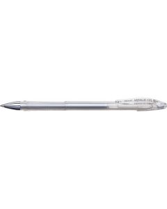 Pix cu gel PENAC FX-3 Metalic, 0.8mm, con metalic, corp transparent - scriere argintiu metalizat