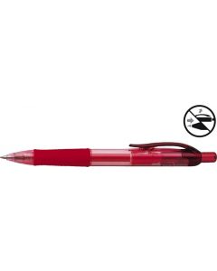 Pix cu gel PENAC FX-7, rubber grip, 0.7mm, corp transparent rosu - scriere rosie