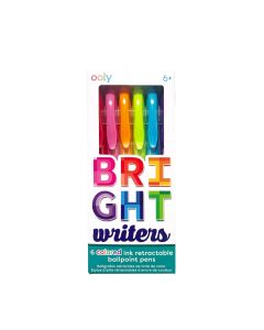 Pixuri colorate retractabile Bright Writers - set de 6