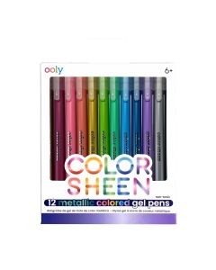 Pixuri cu gel colorate Metalice Color Sheen - Set de 12