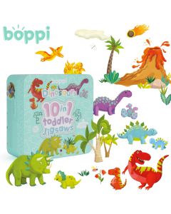 Puzzle progresiv Toddler 10 in 1, Boppi - Dinozauri
