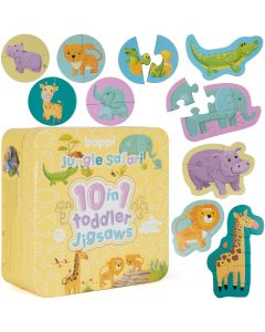 Puzzle progresiv Toddler 10 in 1, Boppi - Jungla Safari