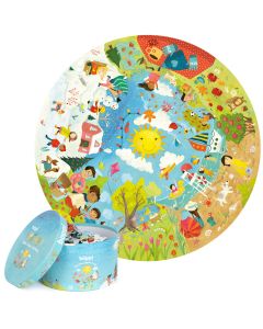 Puzzle rotund, 150 piese, Boppi - Anotimpuri
