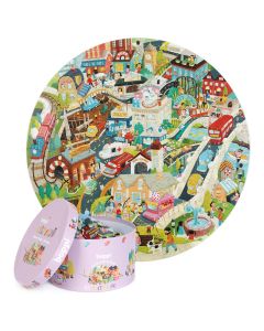 Puzzle rotund, 150 piese, Boppi - Orasul