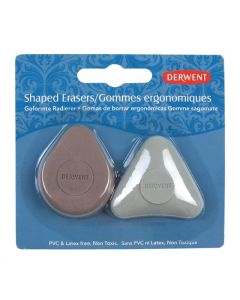 Radiera DERWENT Professional, 2 buc/ set, diverse forme, ergonomica, pentru eficienta ridicata si co