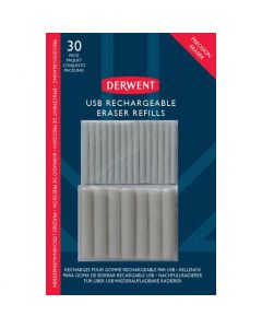 Rezerva radiera DERWENT Professional, pentru 2305810, 30 buc/ set, alb