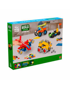 Set constructie Plus-Plus, 500 piese, Invata sa construiesti vehicule