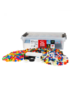 Set constructie educativ Plus-Plus Glow in the Dark, 3000 piese pentru activitati STEM si dezvoltare creativa