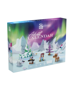 Set constructie Plus-Plus, Calendar Advent - Mos Craciun si Aurora Boreala