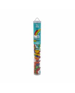 Set constructie Plus-Plus, tub 100 piese, Rainbow Mix, culorile curcubeului