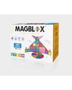 Set magnetic Magblox - 101 piese magnetice de constructie transparente