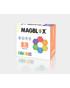 Set magnetic Magblox - 6 piese magnetice hexagon pentru constructie