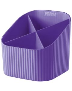 Suport pentru instrumente de scris, 4 compartimente, HAN X-Loop Trend-Colours - violet