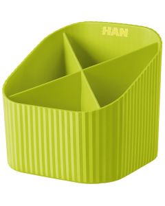 Suport pentru instrumente de scris, 4 compartimente, HAN X-Loop Trend-Colours - lemon