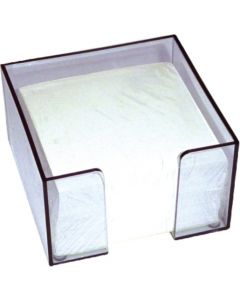 Suport plastic pt, cub hartie, 9x9x7 cm-Transparent