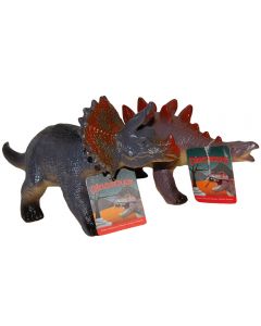 Set 2 figurine dinozauri din cauciuc, Triceratops si Stegosaurus, 32-34 cm UP26697TS