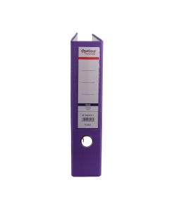 Biblioraft A4, plastifiat PP/paper, margine metalica, 75 mm, Optima Classic - violet