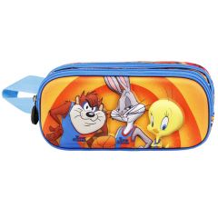 Penare fete, Penar 3D Looney Tunes Space Jam cu 2 compartimente, 22x9.5x8 cm KM02680 - autograf.ro