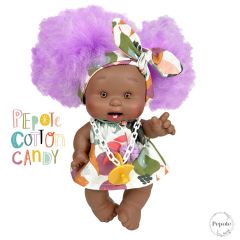 Papusi si bebelusi de jucarie, Papusa Nines D'Onil, Colectia Candy, cu miros de vanilie, 26 cm (2024) 2 - Papusa Candy cu par mov Afro - autograf.ro