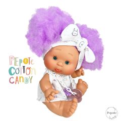 Papusi si bebelusi de jucarie, Papusa Nines D'Onil, Colectia Candy, cu miros de vanilie, 26 cm (2024) 4 - Papusa Candy cu par mov - autograf.ro