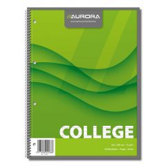 Caiet tip 2, Caiet cu spirala, A4, 80 file - 70g/mp, 4 perf., coperti carton, AURORA College - dictando - autograf.ro