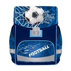 Ghiozdane baieti, Ghiozdan baieti, impermeabil, neechipat, imprimeu, albastru, model Herlitz Fit Goal - autograf.ro