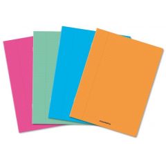 Caiet A5, Caiet A5, 60 file - 80g/mp, liniat stanga, coperta PP transparent color, AURORA - velin - autograf.ro