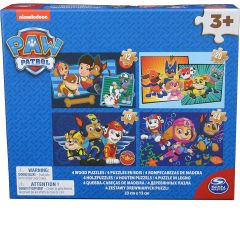 Jocuri copii Imagine Station Rastar Spin Master, PATRULA CATELUSILOR PUZZLE 4IN1 DIN LEMN - autograf.ro