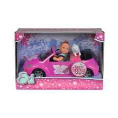 Jucarii Alpino Simba, PAPUSA EVI CU MASINA BEETLE SI CATEL - autograf.ro