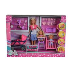 Jucarii Alpino Simba, SET PAPUSA STEFFI CU 3 BEBELUSI SI ACCESORII - autograf.ro