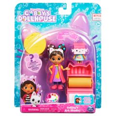 Papusi si bebelusi de jucarie Trefl Llorens Spin Master, GABBYS DOLLHOUSE SET PAPUSA 9.7CM CU PISICUTA STUDIOUL DE ARTA A LUI GABBY - autograf.ro