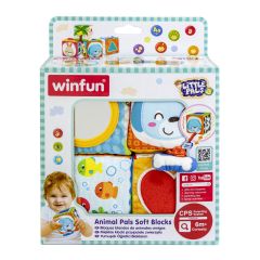 Jucarii WINFUN Carioca, WINFUN SET 4 CUBURI STIVUIBILE DIN MATERIAL TEXTIL - autograf.ro