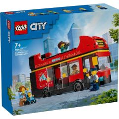 Lego City, LEGO CITY AUTOBUZ TURISTIC ROSU CU ETAJ 60407 - autograf.ro