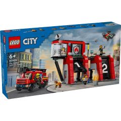 Lego City, LEGO CITY STATIE SI CAMION DE POMPIERI 60414 - autograf.ro