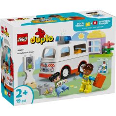 Lego Duplo, LEGO DUPLO AMBULANTA SI SOFER 10447 - autograf.ro