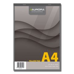 Blocnotes Aurora, Blocnotes capsat, A4,  80 file - 80g/mp, 4 perforatii, AURORA Office - dictando - hartie galbena - autograf.ro