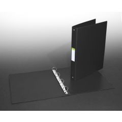 Caiete mecanice Bantex Aurora, Caiet mecanic 4 inele - D25mm, coperti carton plastifiat PVC, A4, AURORA - negru - autograf.ro