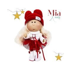 Articole de Craciun- Calendare de Advent, Papusa Nines D'Onil, Mia Craciun, cu parul blond, cu miros de vanilie, 30 cm - autograf.ro