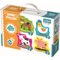 Jocuri copii MELII Pixicade Trefl, PUZZLE TREFL BABY CLASIC ANIMALE LA FERMA 18 PIESE - autograf.ro
