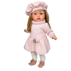 Papusi si bebelusi de jucarie, Papusa Nines D'Onil, Tita Lana, cu sunete, cu parul blond, cu rochie roz, cu miros de vanilie, 45 cm - autograf.ro