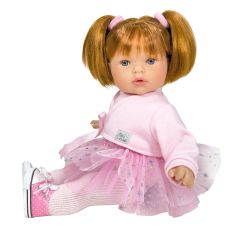 Papusi si bebelusi de jucarie, Papusa Nines D'Onil, Tita Star, cu sunete, cu parul roscat, cu rochie roz, cu miros de vanilie, 45 cm - autograf.ro