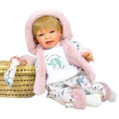 Papusi si bebelusi de jucarie, Papusa Nines D'Onil, Susi, cu sunete, cu articulatii, cu suzeta, cu miros de vanilie, 48 cm - autograf.ro