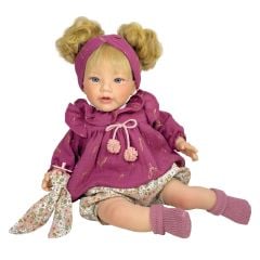 Papusi si bebelusi de jucarie, Papusa Nines D'Onil, Chloe, cu sunete, cu parul blond, cu articulatii, cu miros de vanilie, 48 cm - autograf.ro