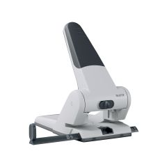 Perforatoare Leitz, Perforator metalic Leitz 5180 de mare capacitate, partial reciclat, reciclabil, 65 coli, argintiu - autograf.ro