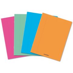Caiet A5, Caiet A4, 60 file - 80g/mp, liniat stanga, coperta PP transparent color, AURORA - velin - autograf.ro