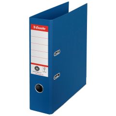 Bibliorafturi Donau Esselte, Biblioraft Esselte No.1 Power Recycled, carton, 100% reciclat, reciclabil, certificare FSC, A4, 75 mm, albastru - autograf.ro