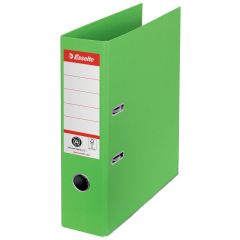 Bibliorafturi Donau Esselte, Biblioraft Esselte No.1 Power Recycled, carton, 100% reciclat, reciclabil, certificare FSC, A4, 75 mm, verde - autograf.ro