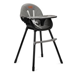 Momi, Scaun de masa copii Momi Reki, Piele ecologica, Black - autograf.ro