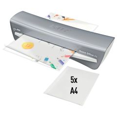 Leitz, Laminator LEITZ iLAM Home Office, A4, kit folii laminare inclus, gri - autograf.ro