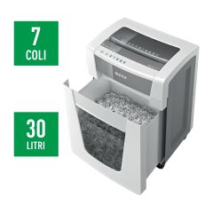 Tehnica de birou Leitz, Distrugator documente manual LEITZ IQ Office Pro, P5+, micro-cut (particule), 7 coli, cos 30l, alb - autograf.ro